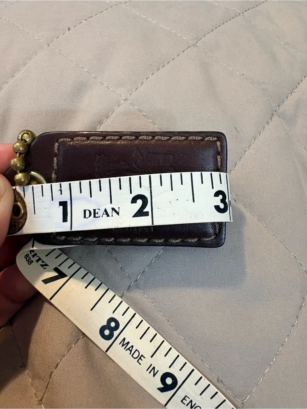 3 inch Oversized 1941 Collection Leather Hangtag – Chocolate Brown